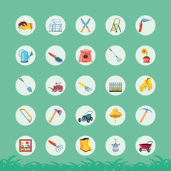 Fototapeta premium garden detailed style icons group vector design