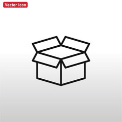 Box icon vector . Cargo sign