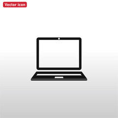 Laptop icon vector . Notebook sign