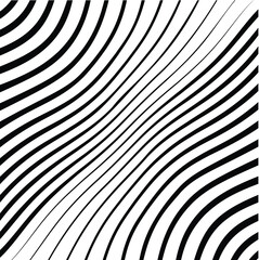 Abstract warped Diagonal Striped Background . Vector curved twisted slanting, waved lines texture