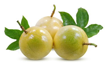 Passion fruits isolated on white background