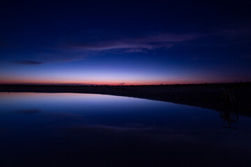 sunset over the lake