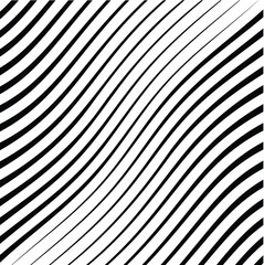 Obraz premium Abstract warped Diagonal Striped Background . Vector curved twisted slanting, waved lines texture