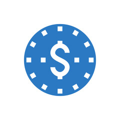 Coins Stack Related Vector Glyph Icon. Isolated on White Background. Vector Illustration.