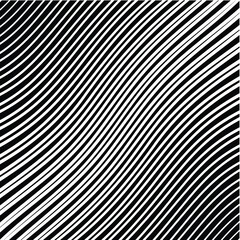 Abstract warped Diagonal Striped Background . Vector curved twisted slanting, waved lines texture