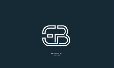 Alphabet letter icon logo EB