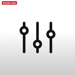 Adjustment icon vector . Control sign