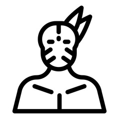 
A solid vector design of african warrior concept icon

