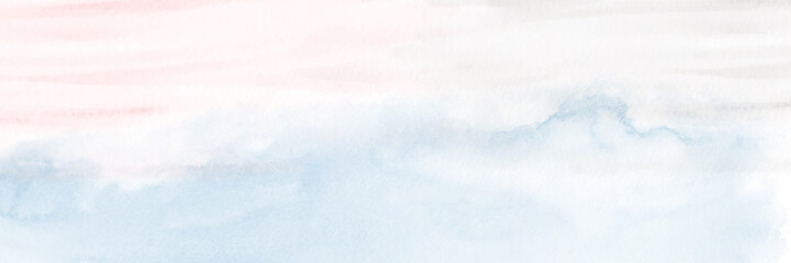 Abstract light blue and pink watercolor for background