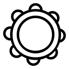 
Trendy solid design of music dali, tambourine icon 
