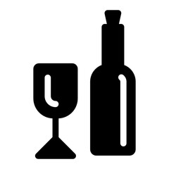 
A vector of alcoholic drink, editable solid icon 
