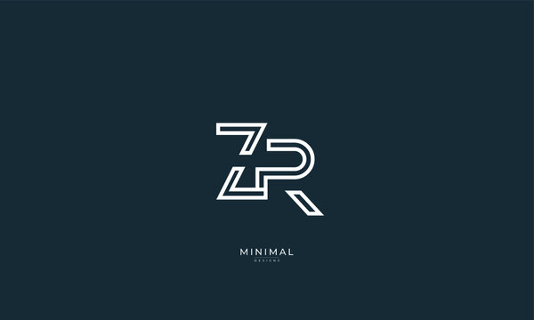 Alphabet letter icon logo ZR