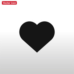 Heart icon vector . Like sign