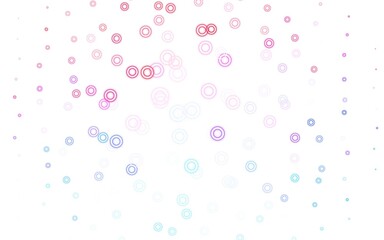 Light Blue, Red vector pattern with spheres.