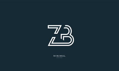 Alphabet letter icon logo ZB