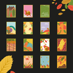 Isolated autumn leaves vector design