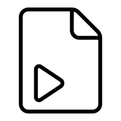 file movie icon with outline style. Suitable for website design, logo, app, ui, etc.