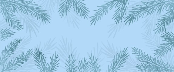 christmas background with branches 