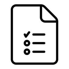 list file icon with outline style. Suitable for website design, logo, app, ui, etc.