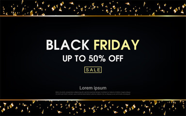 Black friday sale limited offer with illustration