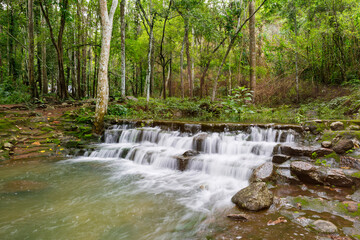 Waterfall in Namtok Samlan National Park. Beautiful nature at Saraburi province Thailand