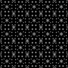 Seamless winter pattern with snowflakes