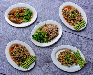 Thai Food Spicy Salads and Pork Dishes 