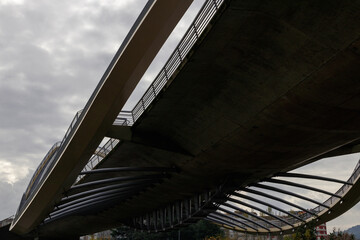 modern bridge in the city of ourense
