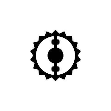 Bear Hunting Trap, Animal Snare, Beartrap. Flat Vector Icon illustration. Simple black symbol on white background. Bear Hunting Trap, Animal Snare sign design template for web and mobile UI element.