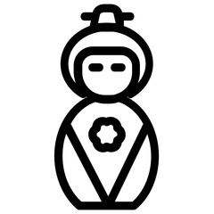 
Baby girl vector, trendy icon of traditional girl 
