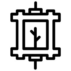 
Decorative photo frame icon style, editable filled icon 
