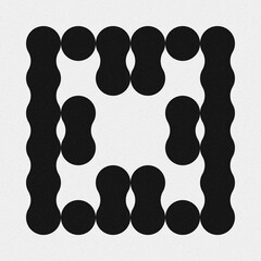 Abstract Cross Pattern Dots Logo generative computational art illustration