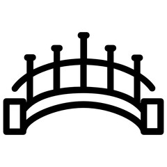 
An icon of japanese bridge, editable vector of constructed bridge
