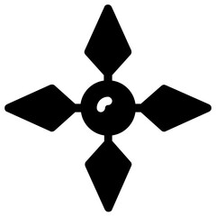  Ninja shuriken vector style, editable icon of japanese blade   © SmashingStocks