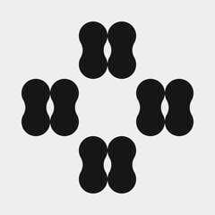 Abstract Cross Pattern Dots Logo generative computational art illustration