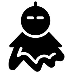 
Japanese baby vector style, trendy icon of traditional girl 
