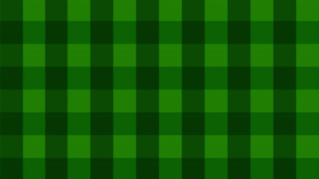 Checkered green background in motion, reminiscent of a soccer field or cloth