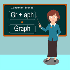 consonant blends worksheet education preschool graph