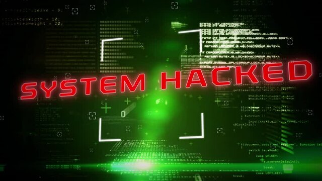 System hacked text against data processing
