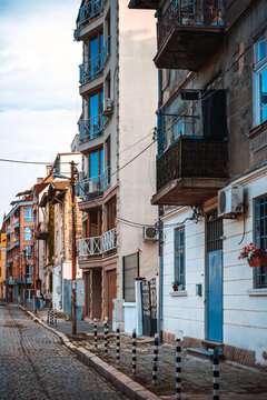 Street view of downtown in Sofia, Bulgaria