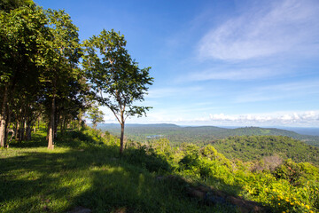 The beautiful green mountain and beautiful nature
