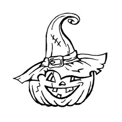 illustration of a halloween pumpkin