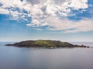 Fototapeta premium Island St.Nikola near Budva, Montenegro. Drone aerial shot