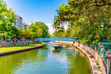 Porsuk River view in Eskisehir. Eskisehir is a modern city in center of Anatolia.