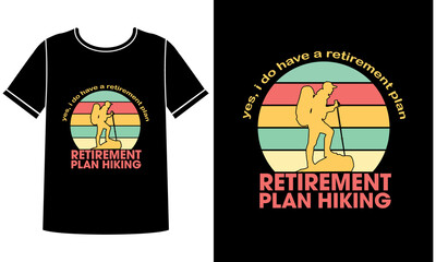 Plan hiking t shirt design