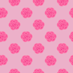 This is a seamless pattern of flowers on a pink background. Cute wrapping paper.