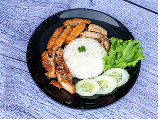 Thai Food Pork Chicken and Fish 