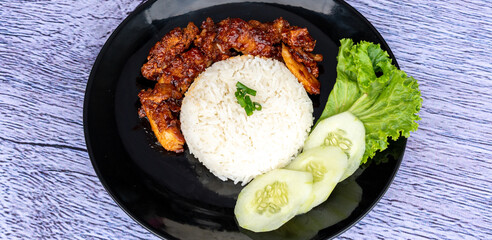 Thai Food Pork Chicken and Fish 