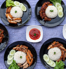 Thai Food Pork Chicken and Fish 