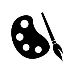 Paint brush with palette icon